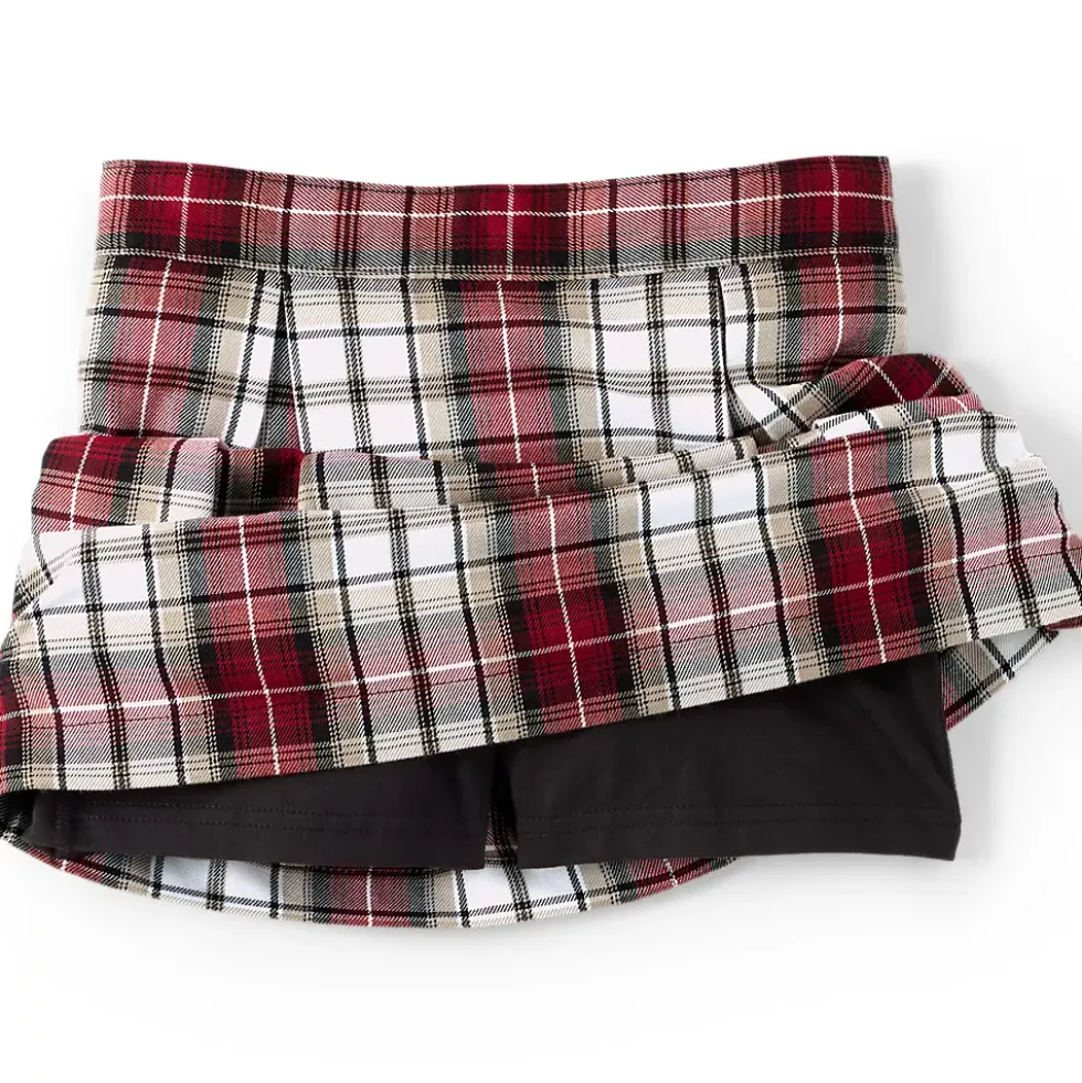 Girls Plaid Skort Top of Knee