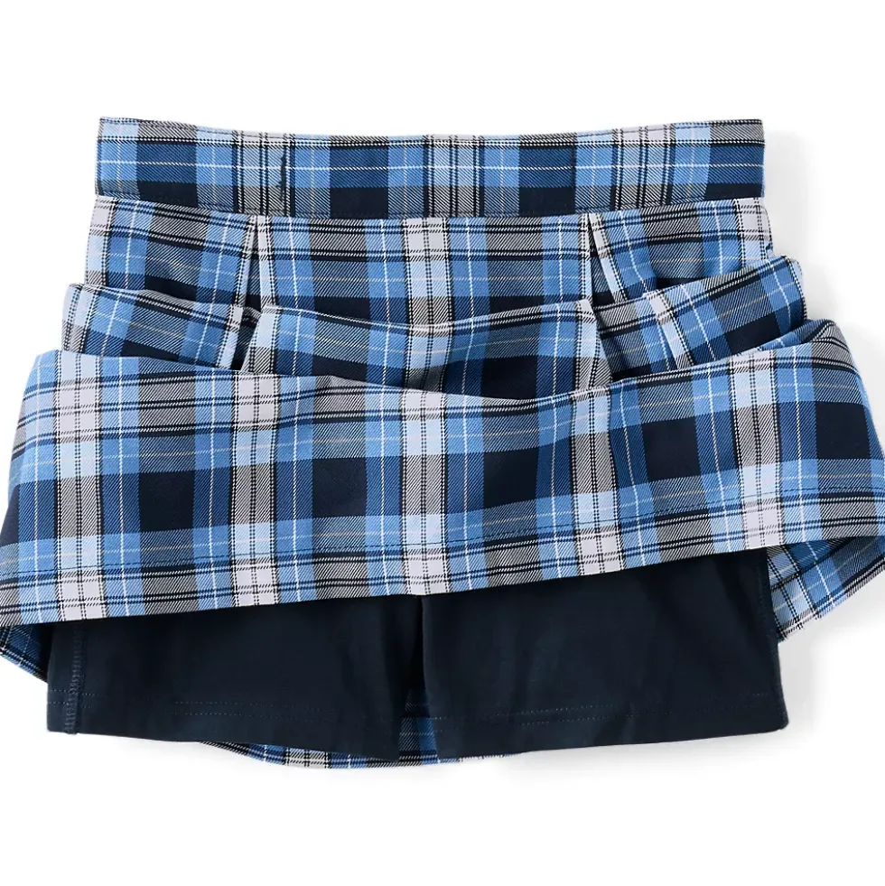 Girls Plaid Skort Top of Knee