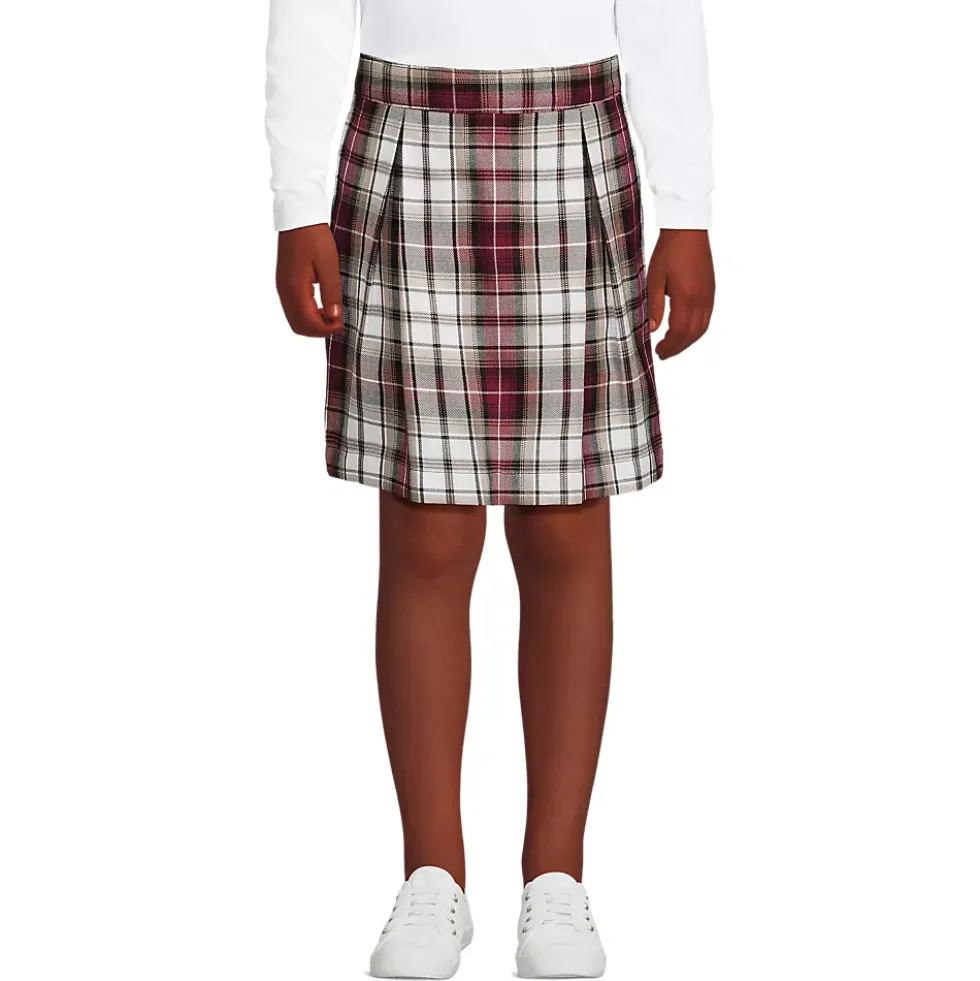 Girls Plaid Skort Top of Knee