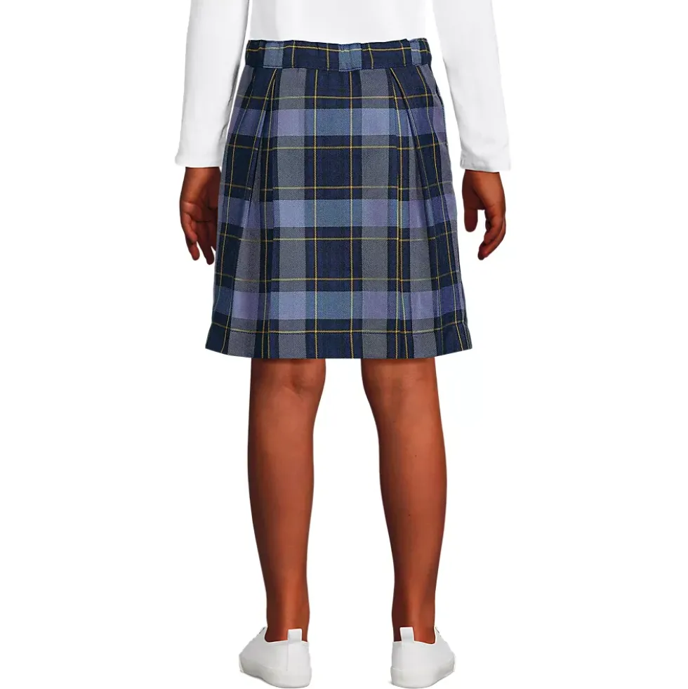 Girls Plaid Skort Top of Knee