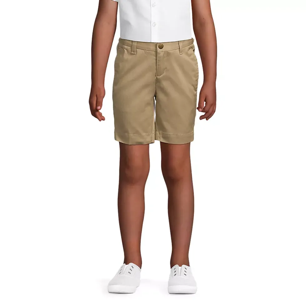 Girls Plain Front Blend Chino Shorts
