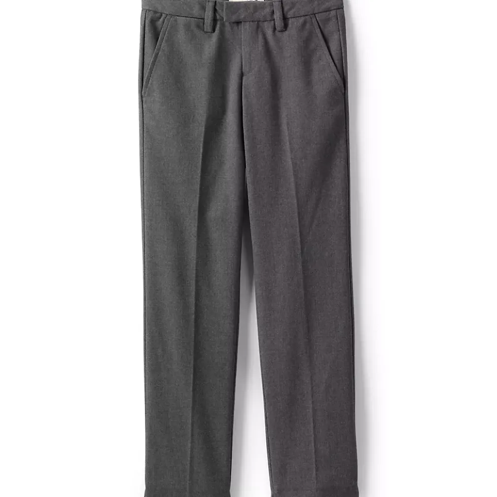 Girls Plain Front Dress Pants
