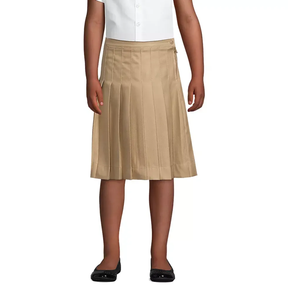 Girls Pleated Skirt Below the Knee