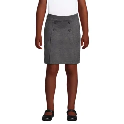 Girls Ponte Button Front Skort Above the Knee