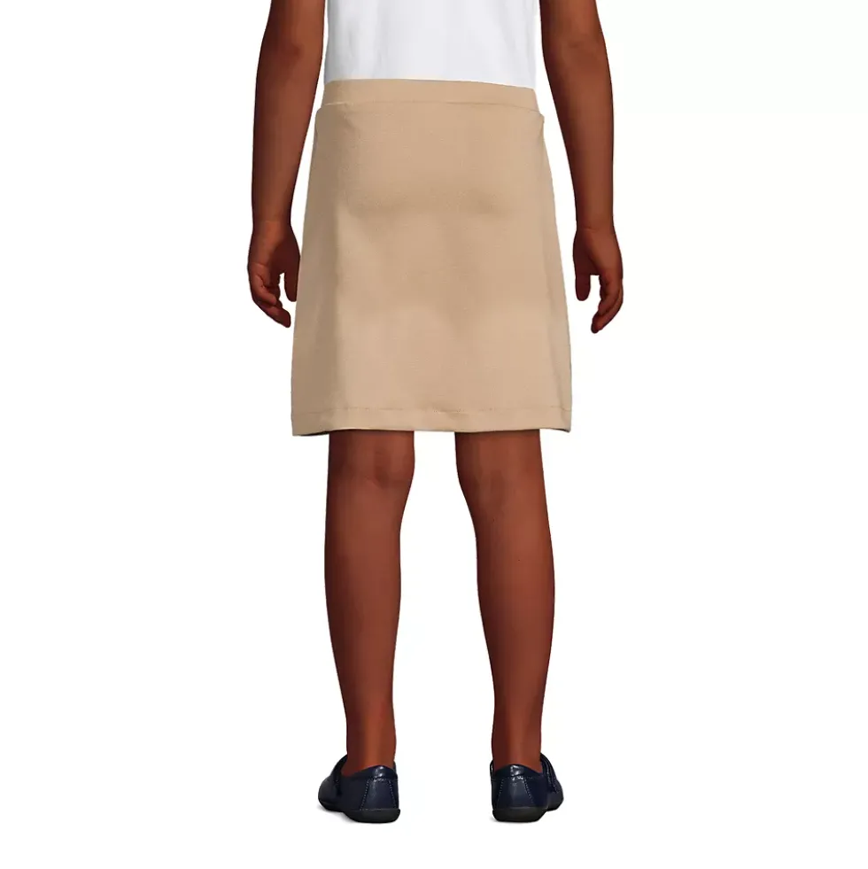 Girls Ponte Button Front Skort Above the Knee