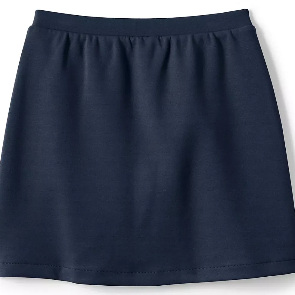 Girls Ponte Button Front Skort Above the Knee