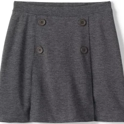 Girls Ponte Button Front Skort Above the Knee