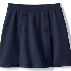 Girls Ponte Button Front Skort Above the Knee