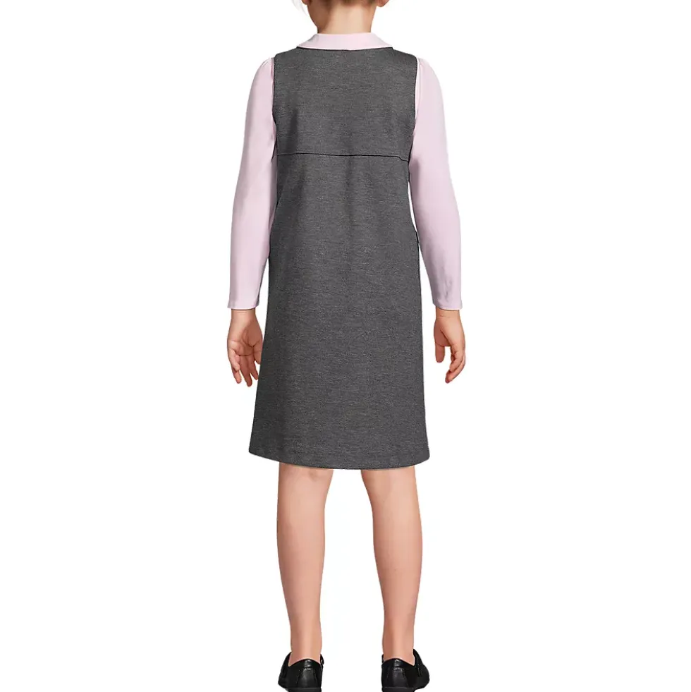 Girls Ponte Pleat Jumper Top of Knee