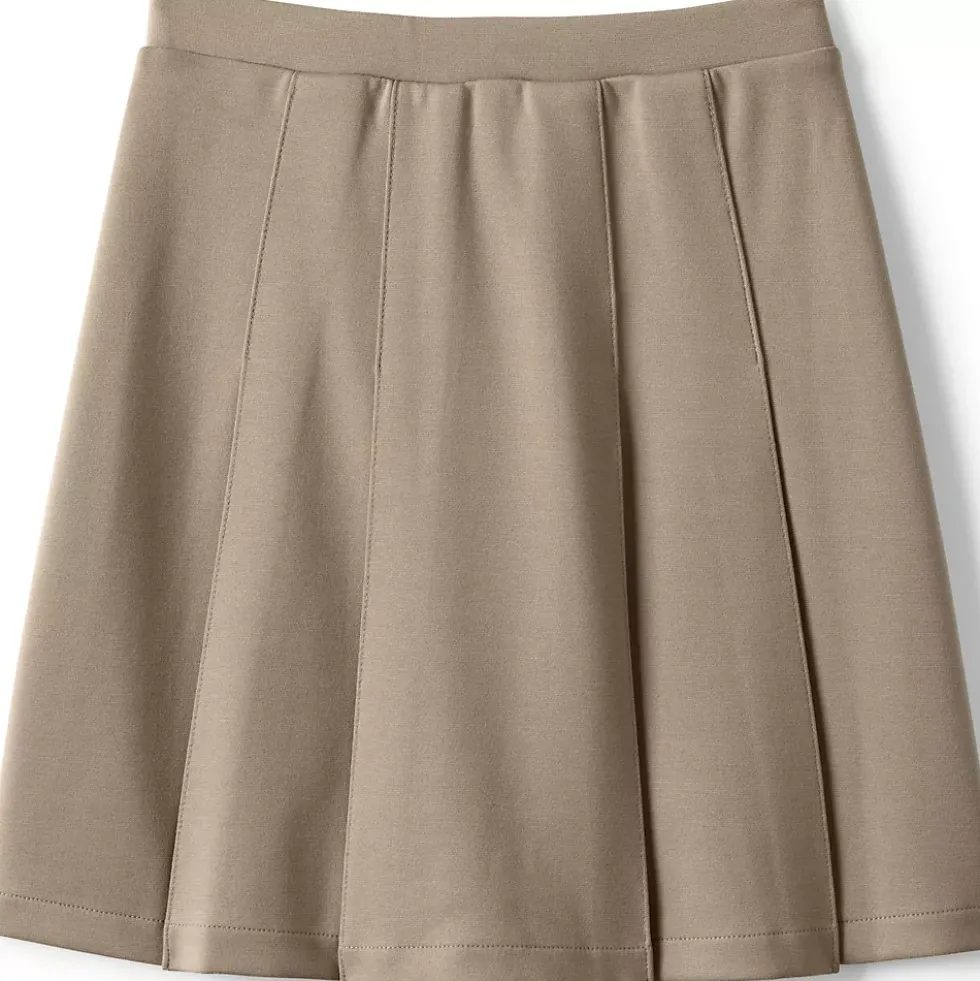 Girls Ponte Pleat Skirt Top of Knee
