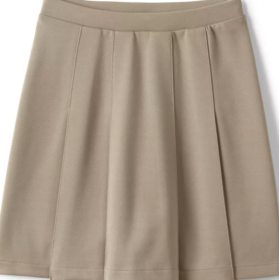 Girls Ponte Pleat Skirt Top of Knee