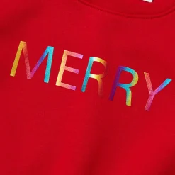 Girls Puff Shoulder Crew Neck Sweatshirt
