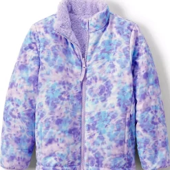 Girls Reversible Fleece Puffer Jacket