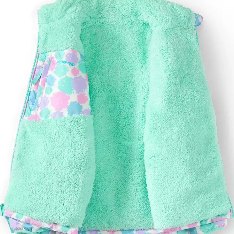Girls Reversible Fleece Puffer Jacket