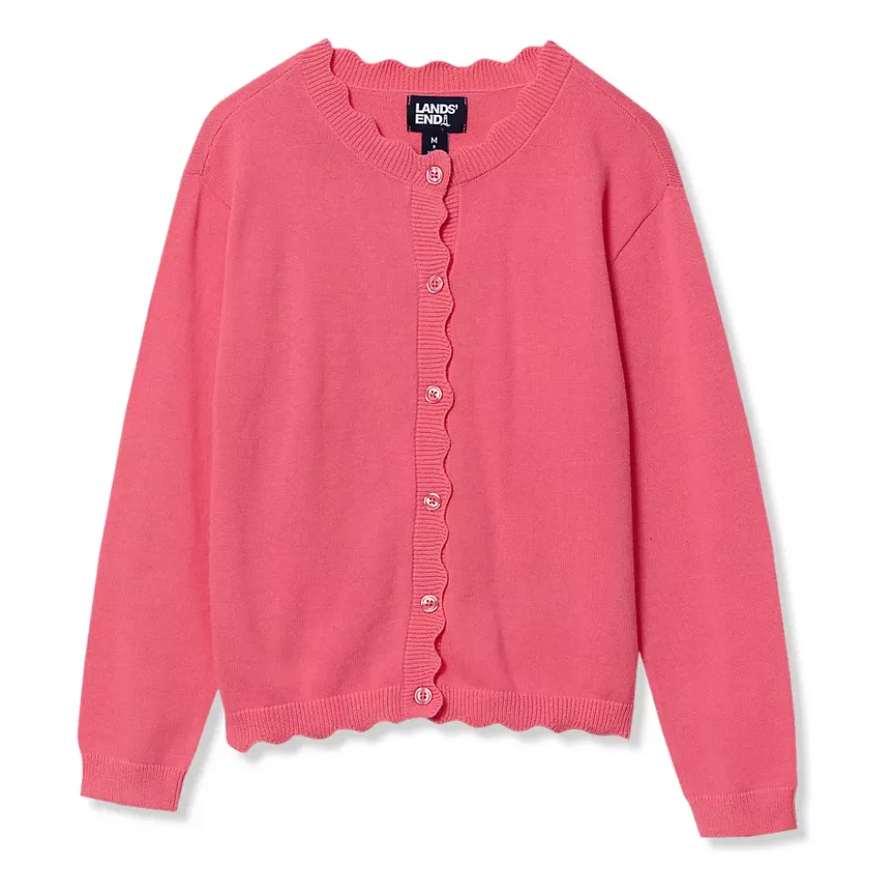 Girls Scalloped Hem Cardigan