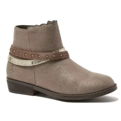 Girls Shimmer Zip Up Western Booties