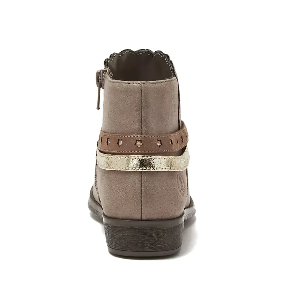 Girls Shimmer Zip Up Western Booties