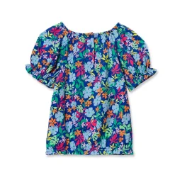 Girls Shirred Puff Blouse