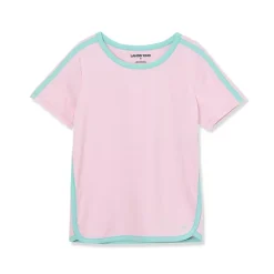 Girls Short Sleeve Active Curved Hem Tee