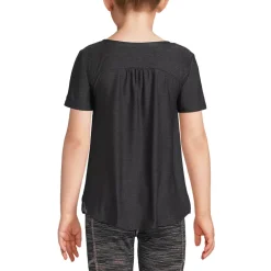 Girls Short Sleeve Active Curved Hem Tee