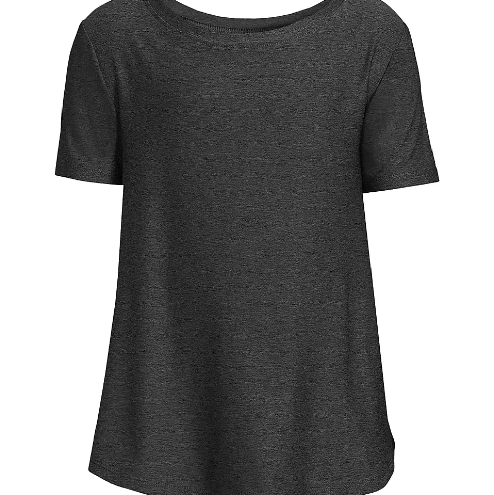 Girls Short Sleeve Active Curved Hem Tee