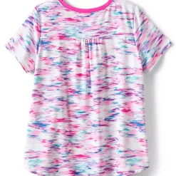 Girls Short Sleeve Active Curved Hem Tee