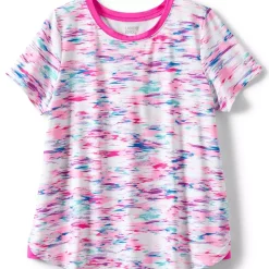 Girls Short Sleeve Active Curved Hem Tee
