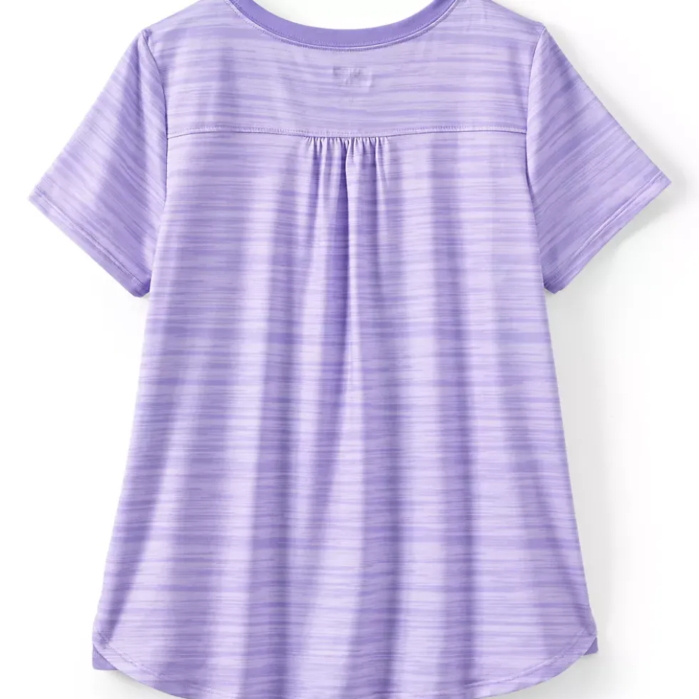Girls Short Sleeve Active Curved Hem Tee
