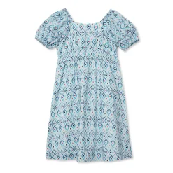 Girls Short Sleeve Bow Dress