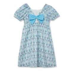 Girls Short Sleeve Bow Dress