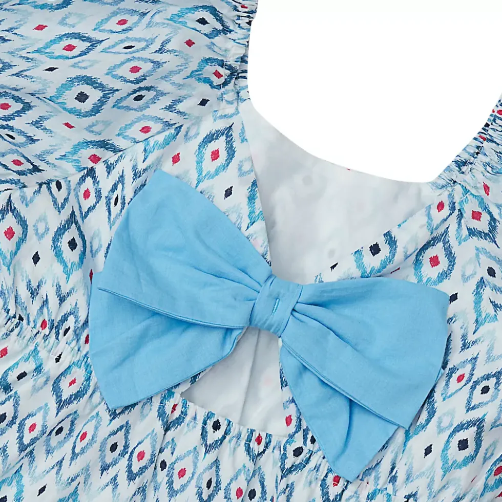 Girls Short Sleeve Bow Dress