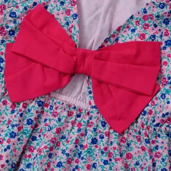 Girls Short Sleeve Bow Dress