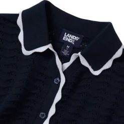 Girls Short Sleeve Collared Sweater