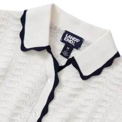 Girls Short Sleeve Collared Sweater