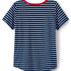 Girls Short Sleeve Curved Hem Graphic Tee Shirt