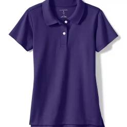 Girls Short Sleeve Feminine Fit Interlock Polo Shirt