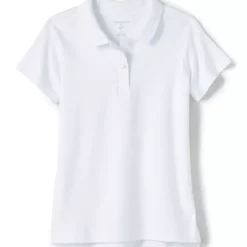 Girls Short Sleeve Feminine Fit Interlock Polo Shirt