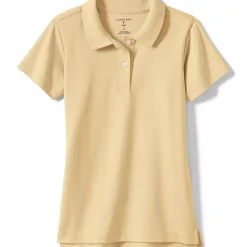 Girls Short Sleeve Feminine Fit Interlock Polo Shirt