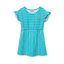 Girls Short Sleeve Gathered Waist Tunic Top