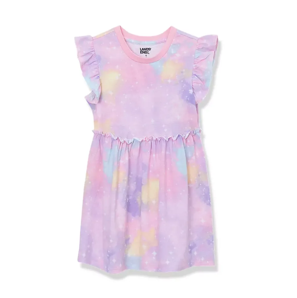 Girls Short Sleeve Gathered Waist Tunic Top