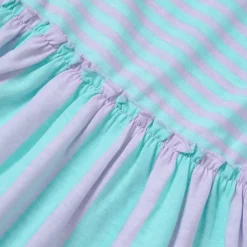 Girls Short Sleeve Gathered Waist Tunic Top