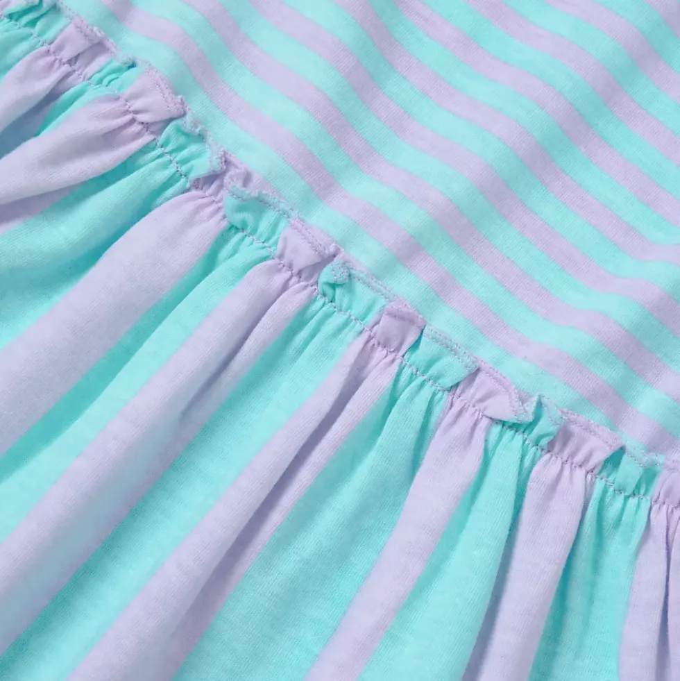 Girls Short Sleeve Gathered Waist Tunic Top