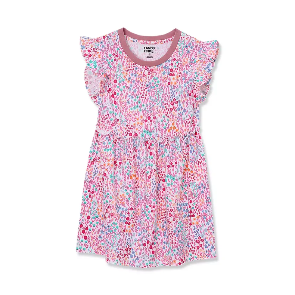 Girls Short Sleeve Gathered Waist Tunic Top