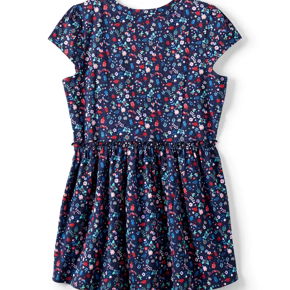 Girls Short Sleeve Gathered Waist Tunic Top