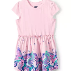 Girls Short Sleeve Gathered Waist Tunic Top