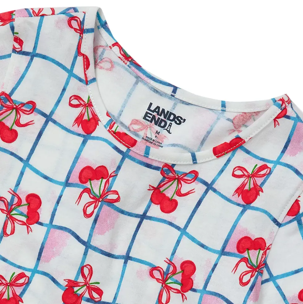 Girls Short Sleeve Gathered Waist Jersey Dress