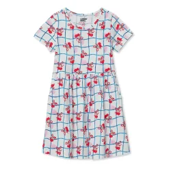 Girls Short Sleeve Gathered Waist Jersey Dress