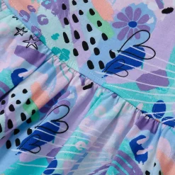 Girls Short Sleeve Gathered Waist Jersey Dress
