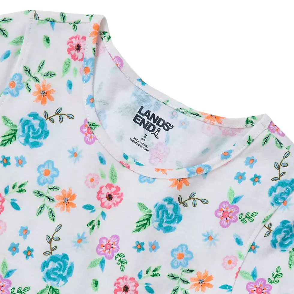 Girls Short Sleeve Gathered Waist Jersey Dress