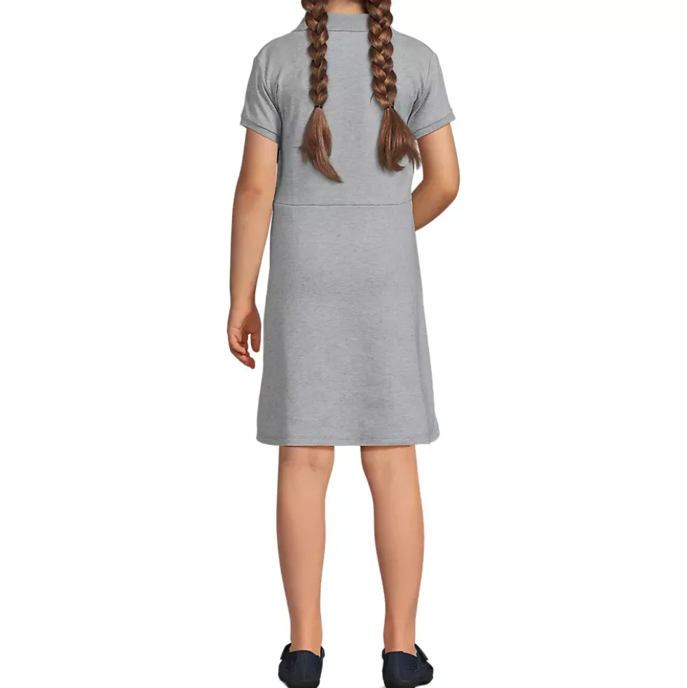Girls Short Sleeve Interlock Polo Dress